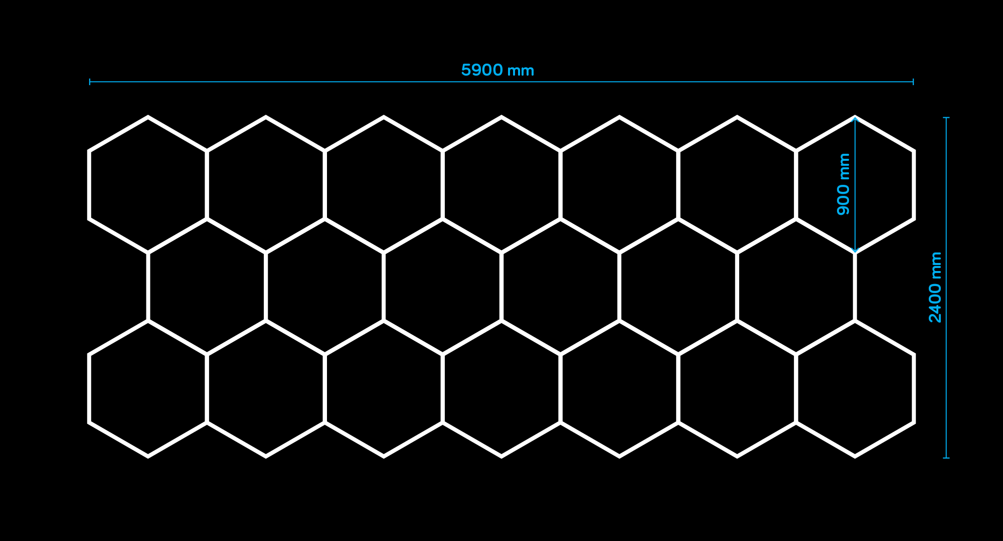 hexagonalna modularna led rasveta