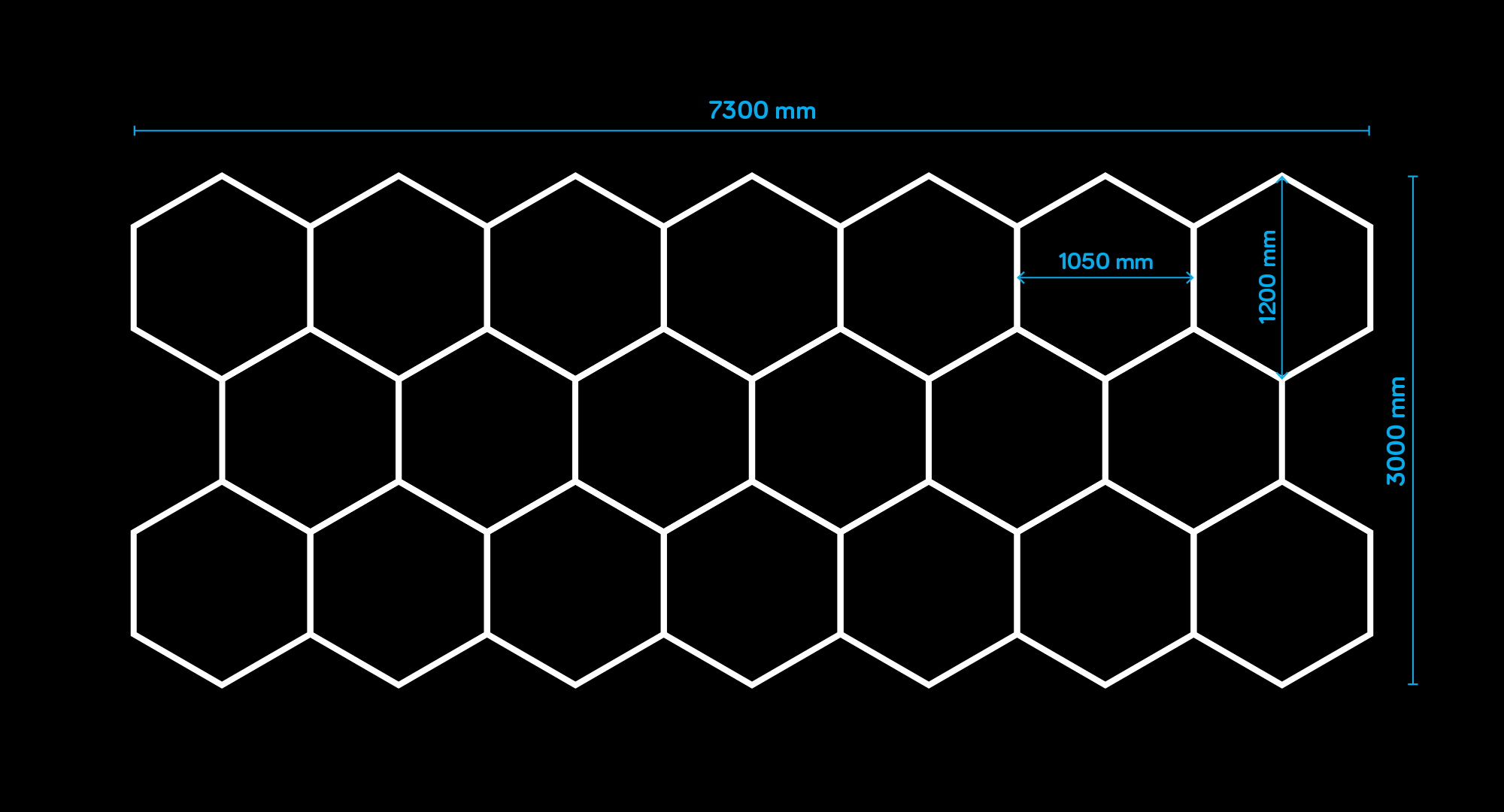 hexagonalna modularna led rasveta