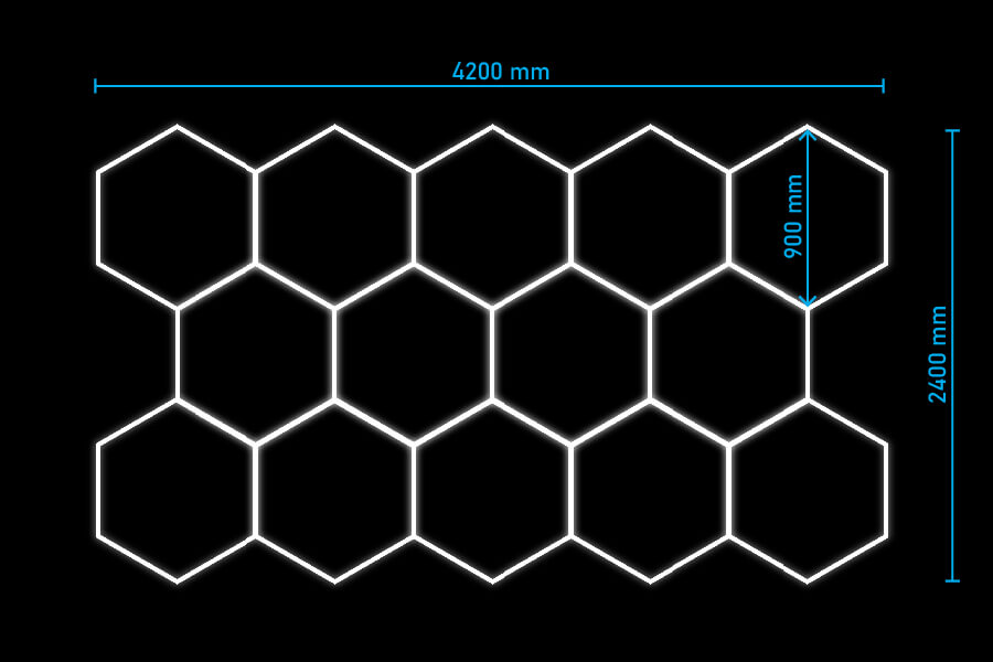 hexagonalna modularna LED rasveta